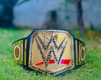 New World Gold Heavyweight Championship Belt Replica Personalized Wrestling belt With Personalized Side Plates Option Gift for boyfriend