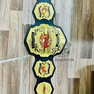 World TNA Wrestling Champion Heavy Weight Championship Belt Replica Personalized Wrestling belt Zinc Material Genuine Leather Gift For Him