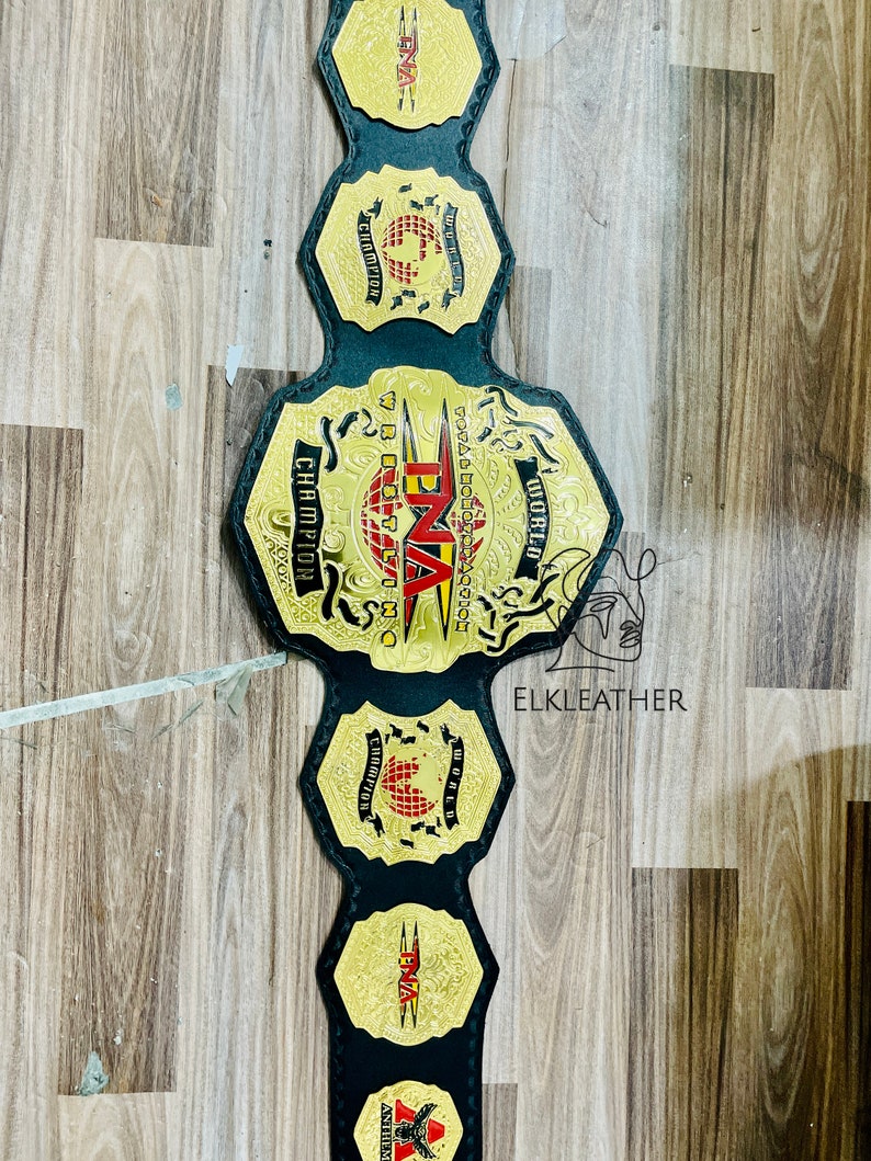 World TNA Wrestling Champion Heavy Weight Championship Belt Replica Personalized Wrestling belt Zinc Material Genuine Leather Gift For Him