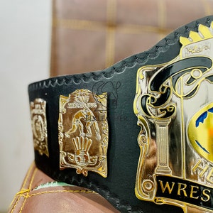 Unified World Heavyweight Wrestling Champion Belt Replica Personalized Wrestling belt Zinc Material Genuine Leather Gift For Him