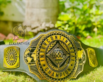 Pas Intercontinental Heavyweight Championship Replica Personalizowany pas zapaśniczy Dostosuj swoją replikę pasa Pas ręcznie robiony z cynku o wymiarach 2/4/6 mm