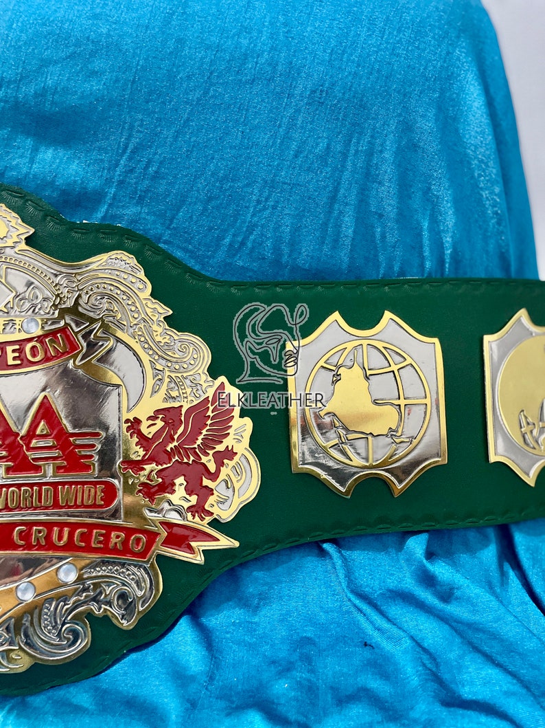 AAA Lucha Libre World Wide Champion Heavyweight Championship Belt Replica Personalized Wrestling belt With Genuine leather Champion Belt