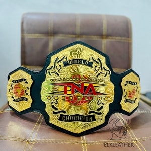 World TNA Wrestling Champion Heavy Weight Championship Belt Replica Personalized Wrestling belt Zinc Material Genuine Leather Gift For Him
