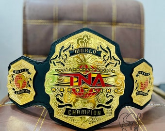 World TNA Wrestling Champion Heavy Weight Championship Belt Replica Personalized Wrestling belt Zinc Material Genuine Leather Gift For Him