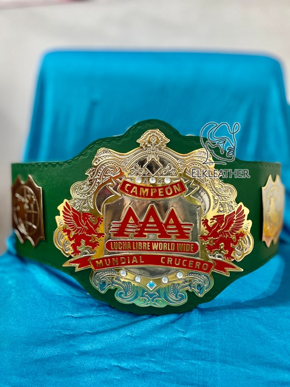 AAA Lucha Libre World Wide Champion Heavyweight Championship Belt Replica Personalized Wrestling belt With Genuine leather Champion Belt