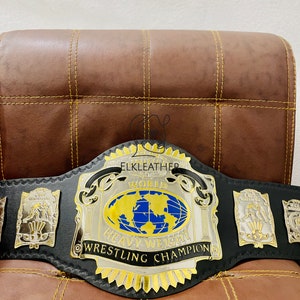 Unified World Heavyweight Wrestling Champion Belt Replica Personalized Wrestling belt Zinc Material Genuine Leather Gift For Him