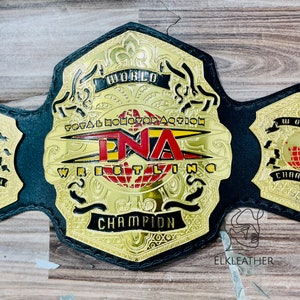 World TNA Wrestling Champion Heavy Weight Championship Belt Replica Personalized Wrestling belt Zinc Material Genuine Leather Gift For Him