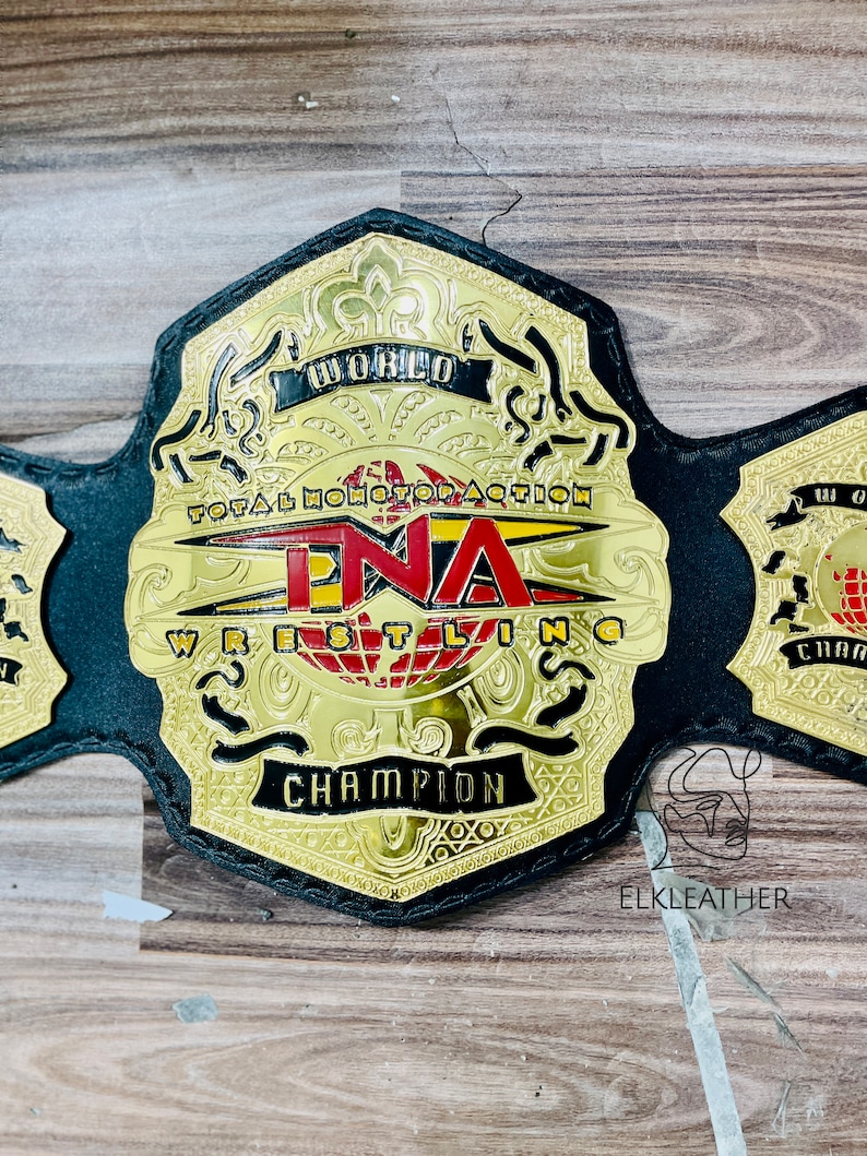World TNA Wrestling Champion Heavy Weight Championship Belt Replica Personalized Wrestling belt Zinc Material Genuine Leather Gift For Him