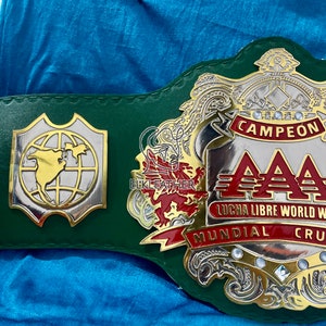 AAA Lucha Libre World Wide Champion Heavyweight Championship Belt Replica Personalized Wrestling belt With Genuine leather Champion Belt