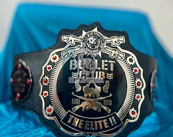 Bullet Club The Ellite Heavyweight Championship Belt Replica Personalized Wrestling belt Zinc Material Genuine Leather Gift For Dad Belts