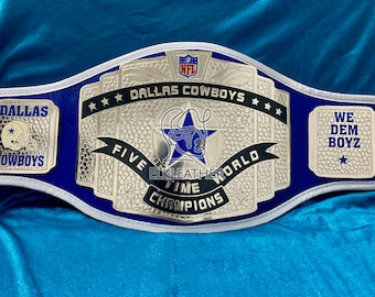Dallas Cowboys Five Time World NFL Heavyweight Championship Belt