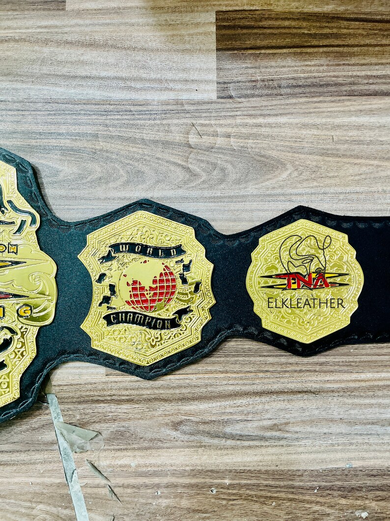 World TNA Wrestling Champion Heavy Weight Championship Belt Replica Personalized Wrestling belt Zinc Material Genuine Leather Gift For Him