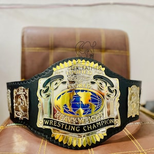 Unified World Heavyweight Wrestling Champion Belt Replica Personalized Wrestling belt Zinc Material Genuine Leather Gift For Him