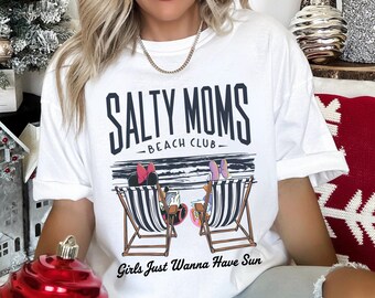 Disney Salty Moms Beach Club Shirt, Comfort Colors, Minnie Daisy Summer Shirt, Girls Just Wanna Have Sun Tee, Disney Vacation Shirt 274152