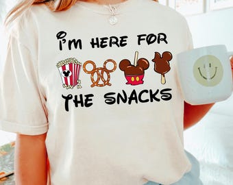 Disney Here For The Snacks Shirt, Comfort Colors Disney Shirt, Disney Family Shirt, Disney Trip Shirt, Disney Vacation Shirt, 271481