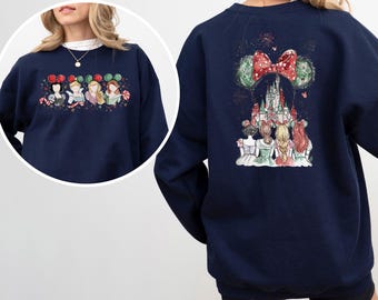 Christmas Princess Squad Sweatshirt, Minnie Magical Castle Hoodie, Disney Girls Trip Christmas Hoodie, Christmas Princesses Crewneck 274283
