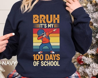 Dabbing 100 Days Of School Sweatshirt, 100th Day Of School Celebration Hoodie, Funny Student Dab Sweatshirt, School Crewneck 274371