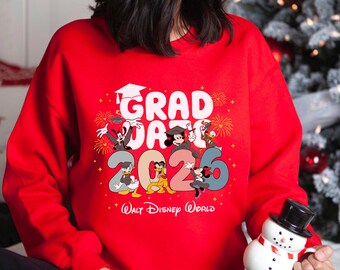 Mickey And Friends Graduate Sweatshirt, Graduate 2026 Hoodie, Graduate Gift, Disney Graduate Crewneck, Disney Grad Trip Hoodie 274393