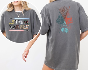 Disney Star Wars Shirt, Comfort Colors Shirt,Darth Vader Shirt, Galaxy's Edge Shirt, Death Star, Retro Star Wars Tee, Mandalorian Tee 272434
