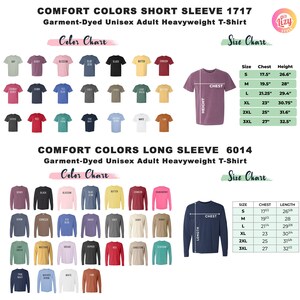 a poster with different colors and sizes of shirts