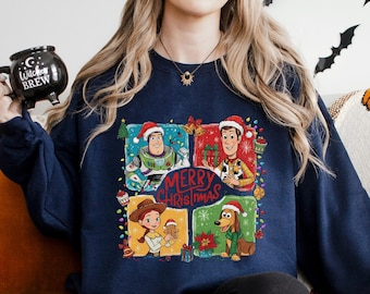 Disney Toy Story Merry Christmas Sweatshirt, Toy Story Friends Christmas Sweatshirt, Disney Christmas Hoodie, Kids Christmas Crewneck 274129