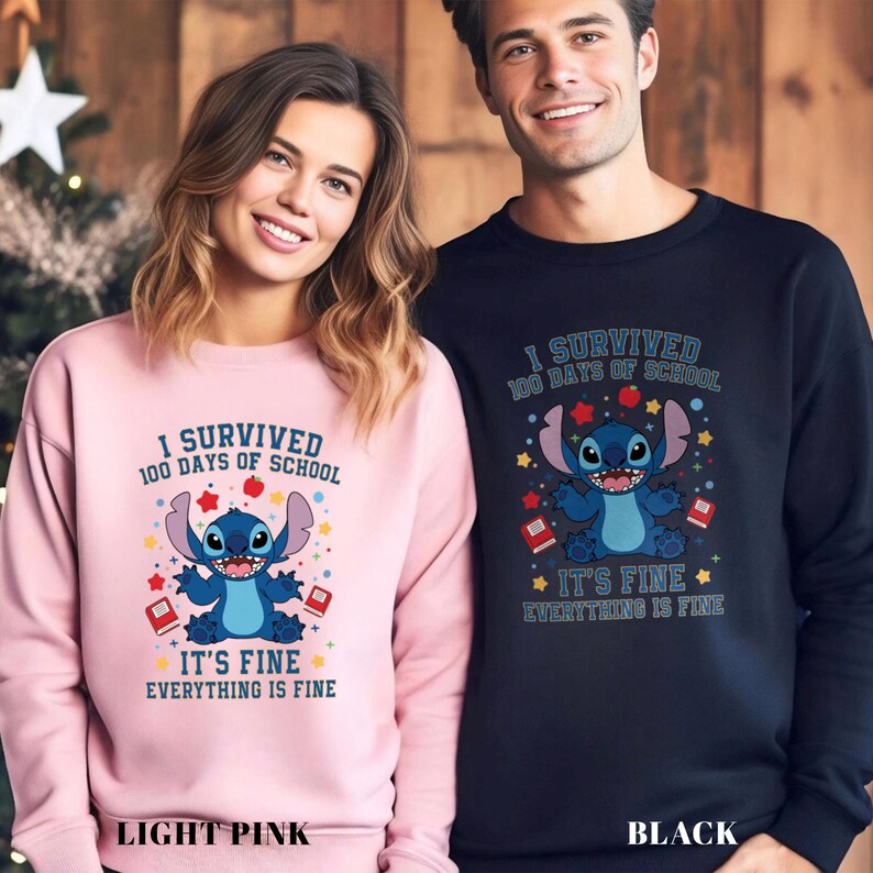 a man and a woman wearing matching sweaters