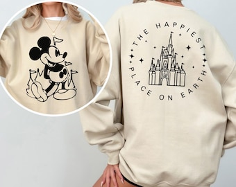 The Happiest Place One Earth Sweatshirt, Magical Castle Hoodie, Mickey Castle Hoodie, Disney Vacation Hoodie, Magic Kingdom Crewneck 273806