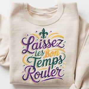 Retro Mardi Gras Sweatshirt, Mardi Gras Carnival Shirt, Women Mardi Gras Shirts, Mardi Gras Cruise Shirt for Crew, Fleur De Lis Tshirt