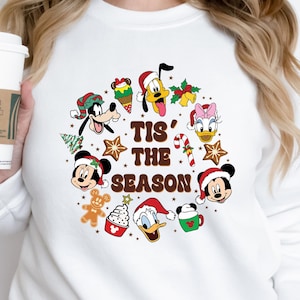 Mickey and Friends Disney Christmas Sweatshirt, Mickey&#39;s Very Merry Christmas Shirt, Tis The Season Sweatshirt, Disney Crew Christmas Shirts