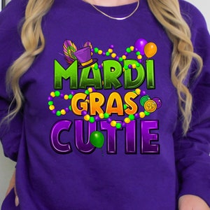 Retro Mardi Gras Sweatshirt, Mardi Gras Carnival Shirt, Women Mardi Gras Costume, New Orleans Cruise Shirt for Crew, Mardi Gras Family Shirt