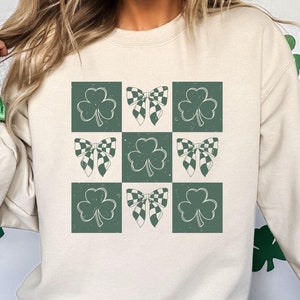 Cute St Patricks Day Four Leaf Clover Shirt, St Patrick Day Tshirt, St Patricks Day Sweater, Shamrock Sweatshirt, Gift For St Patricks Day