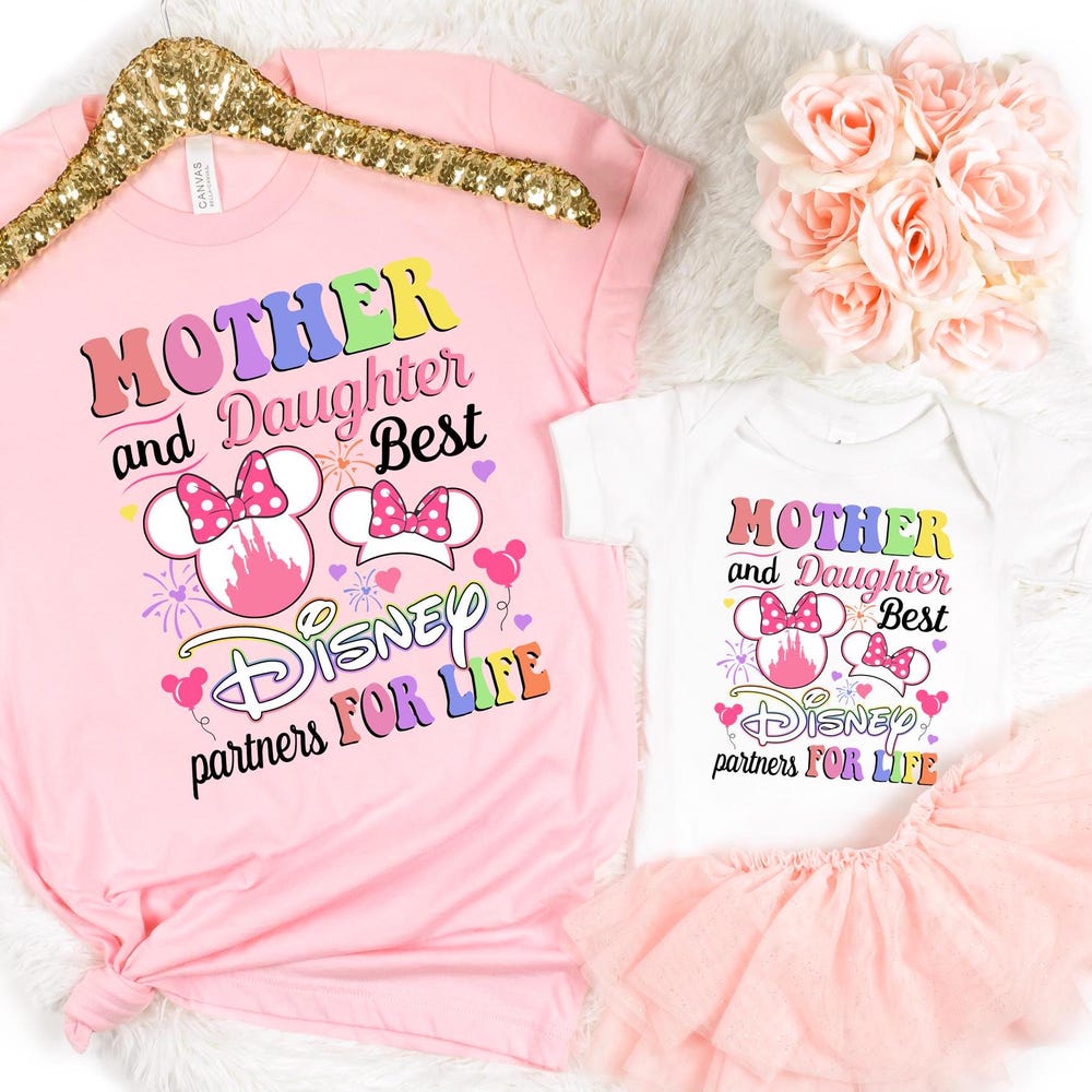 Disney Mother Daughter Matching Shirt, Mother And Daughter Disney Best Partner For Life,Disney Matching Shirts,Mama And Me Shirt,Disney Trip