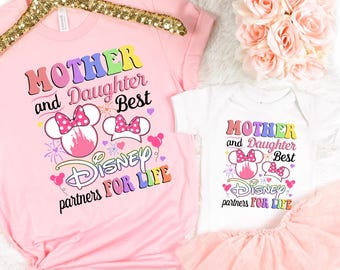Disney Mother Daughter Matching Shirt, Mother And Daughter Disney Best Partner For Life,Disney Matching Shirts,Mama And Me Shirt,Disney Trip