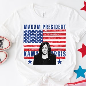 Madam President Shirt, Kamala 2024 Sweatshirt, Democrat Gift, Kamala 2024 Shirt, Political Shirt, Election Shirt, Kamala Hoodie, Kamala Tee