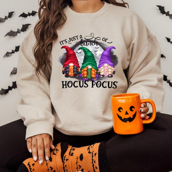 Halloween Gnomes Hocus Pocus Shirt, Gnome Sweatshirt, Halloween Gnomes T-Shirt, Halloween Funny Shirt, Halloween Gnome Tee, Halloween Tshirt