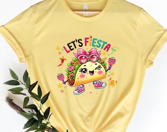 Let's Fiesta Party t-shirt, Mexican Fiesta Shirt, Cute Taco Tee, Cinco De Mayo Party Shirt, Funny Drinking Day Gift, Mexican Holiday Outfit