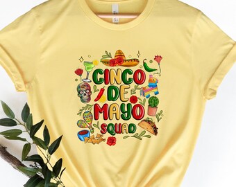 Cinco De Mayo Mexican Party Shirt, Fiesta Squad Tee, Mexican Fiesta Shirt, Cinco De Mayo Celebration, Fiesta Crew Shirt, Mexican Holiday Tee