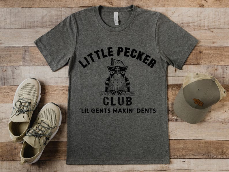 Little Pecker Club Shirt , Lil Dents Sweatshirt, Offensive Men Tshirt, Funny Quote Tee, Woodpecker Shirt, Funny Adult Humor Tee, Gift image 4