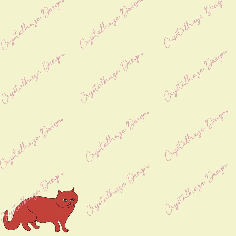 Digital Paper Pack Hand Drawn Cats image 3