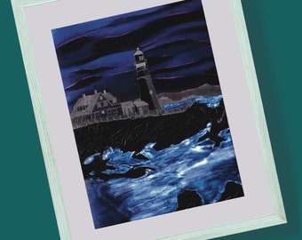 Portland Head Lighthouse- original art print of Maine’s oldest lighthouse