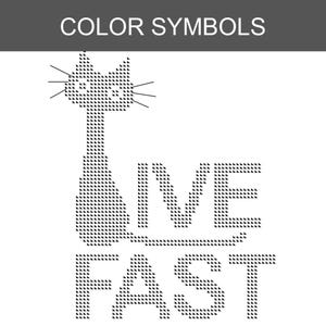 Black Cat-kruissteekpatroon, Live Fast Eat Trash, instant digitale download afbeelding 5