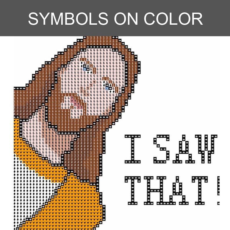 Borduurpatroon van een glurende Jezus | I Saw That Needlepoint (Direct te downloaden) afbeelding 7