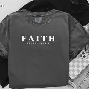 Faith T-shirt, Ephesians 2:8 Shirt, Inspirational Bible Verse Shirt, Bible Verse Shirt, Christian T-Shirt, Christian apparel, Salvation Gift