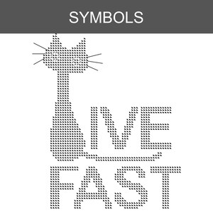 Black Cat-kruissteekpatroon, Live Fast Eat Trash, instant digitale download afbeelding 6