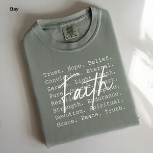 Faith Shirt, Trust Hope Believe Tee, Christian T-Shirt, Inspirational Bible Verse Shirt, Spiritual Gift Idea, Bible Verse Shirt