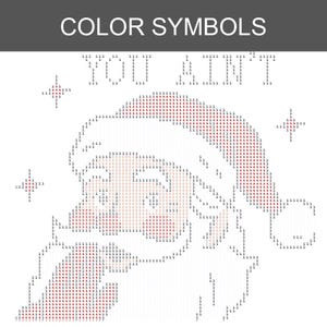 Funny Christmas Cross Stitch Pattern, You Ain't Gettin Shit Santa Needlepoint, Snarky Holiday Needlework, Instant Digital Download image 6