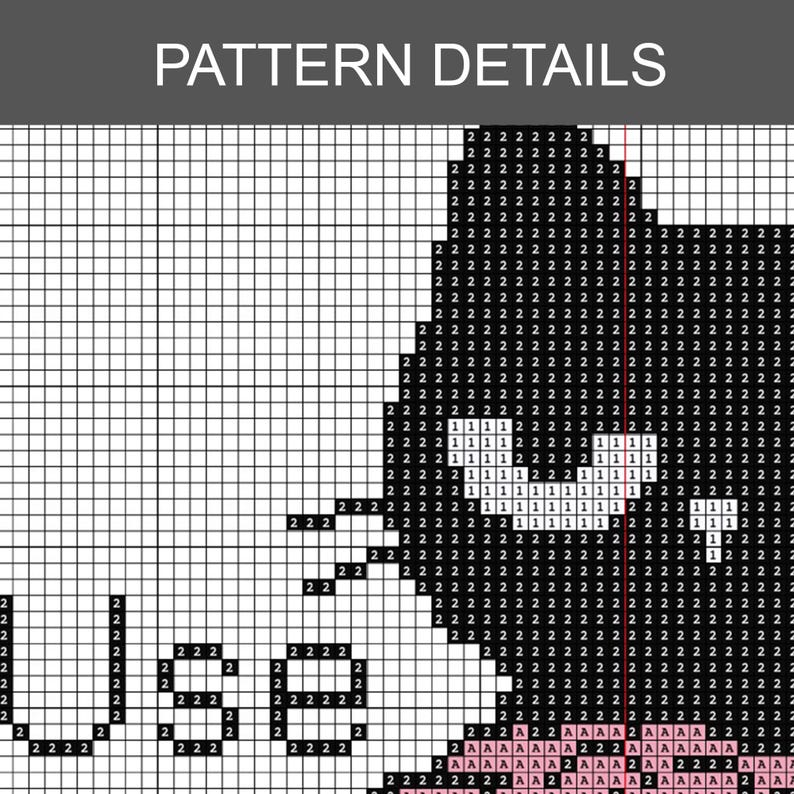 Lustige lustige schwarze Katze Kreuzstich Stickmuster, Sarkastisches Mandala Stickmuster Bild 5