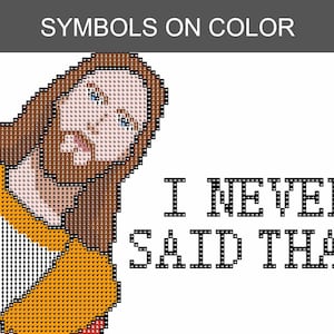 Borduurpatroon van een glurende Jezus | I Saw That Needlepoint (Direct te downloaden) afbeelding 9