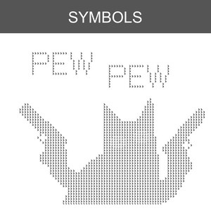 Pew Pew Madafakas svart katt korsstygnsmönster – direkt digital nedladdning bild 5