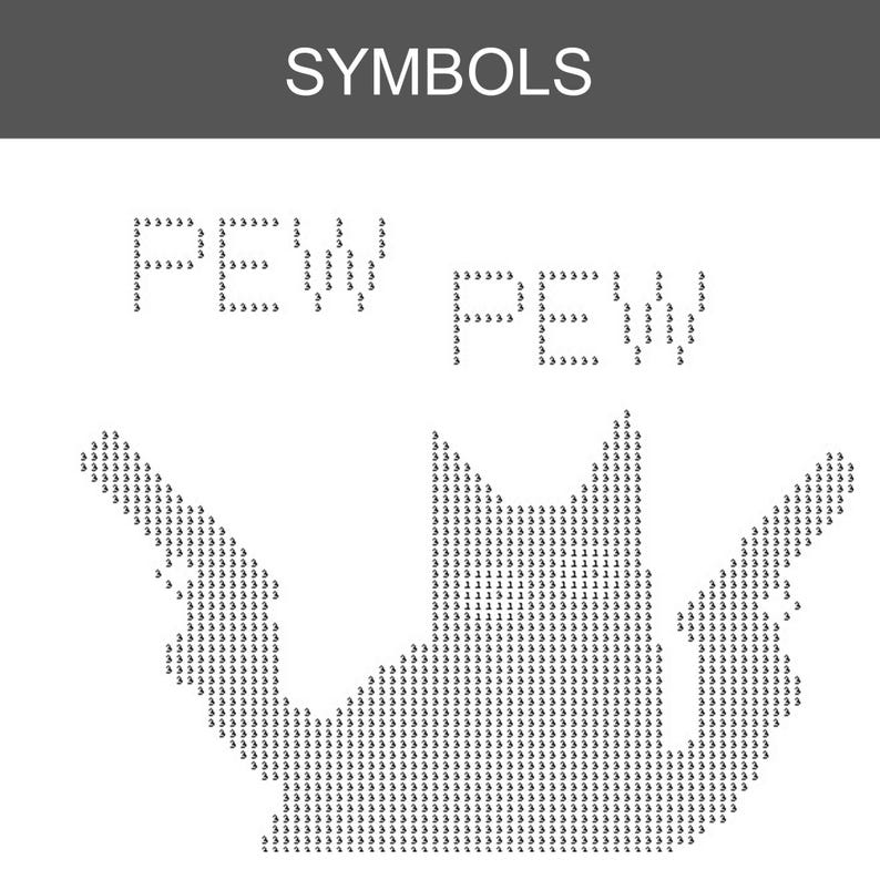 Pew Pew Madafakas svart katt korsstygnsmönster – direkt digital nedladdning bild 5